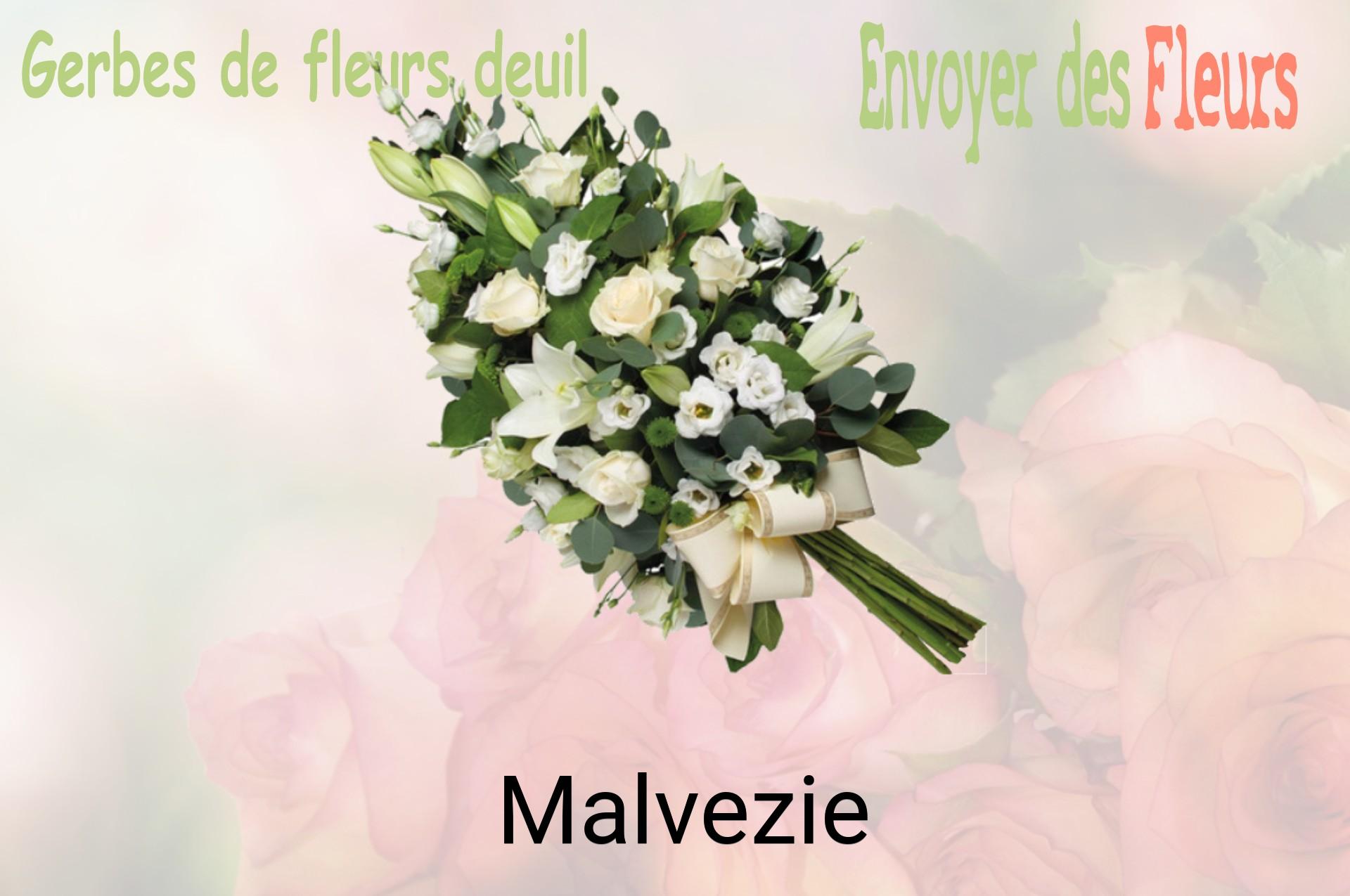 Gerbe de fleurs de deuil livrée à Malvezie